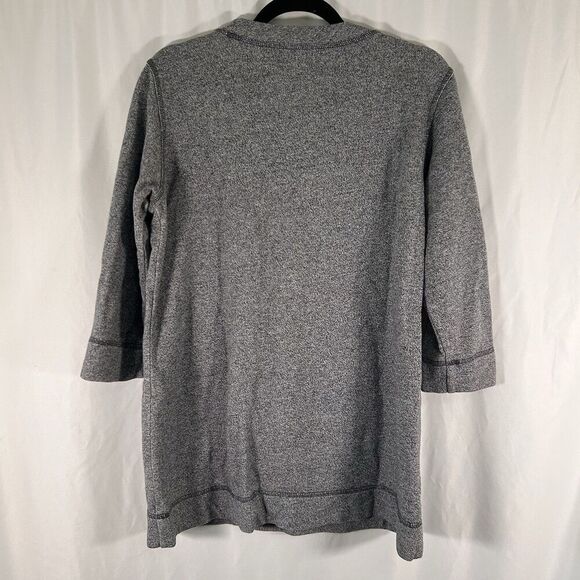 Soft Surroundings Sweater Women's Small Grey 3/4 Sleeve Crew Neck 100% Cotton - Picture 6 of 6